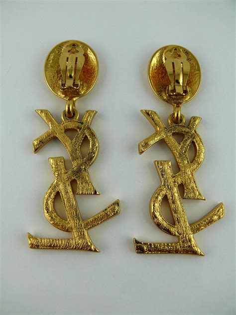 women's ysl earrings|yves saint laurent gold earrings.